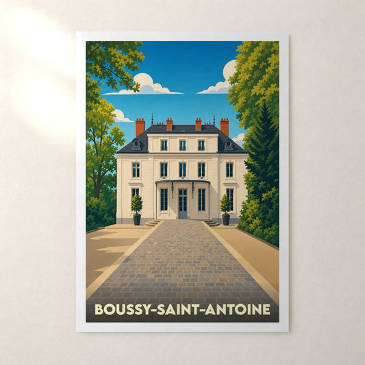 Affiche Boussy-Saint-Antoine – sans cadre, accrochée au mur