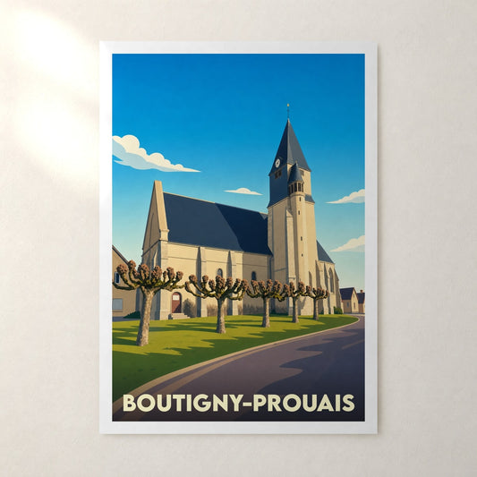 Affiche Boutigny-Prouais – sans cadre, accrochée au mur
