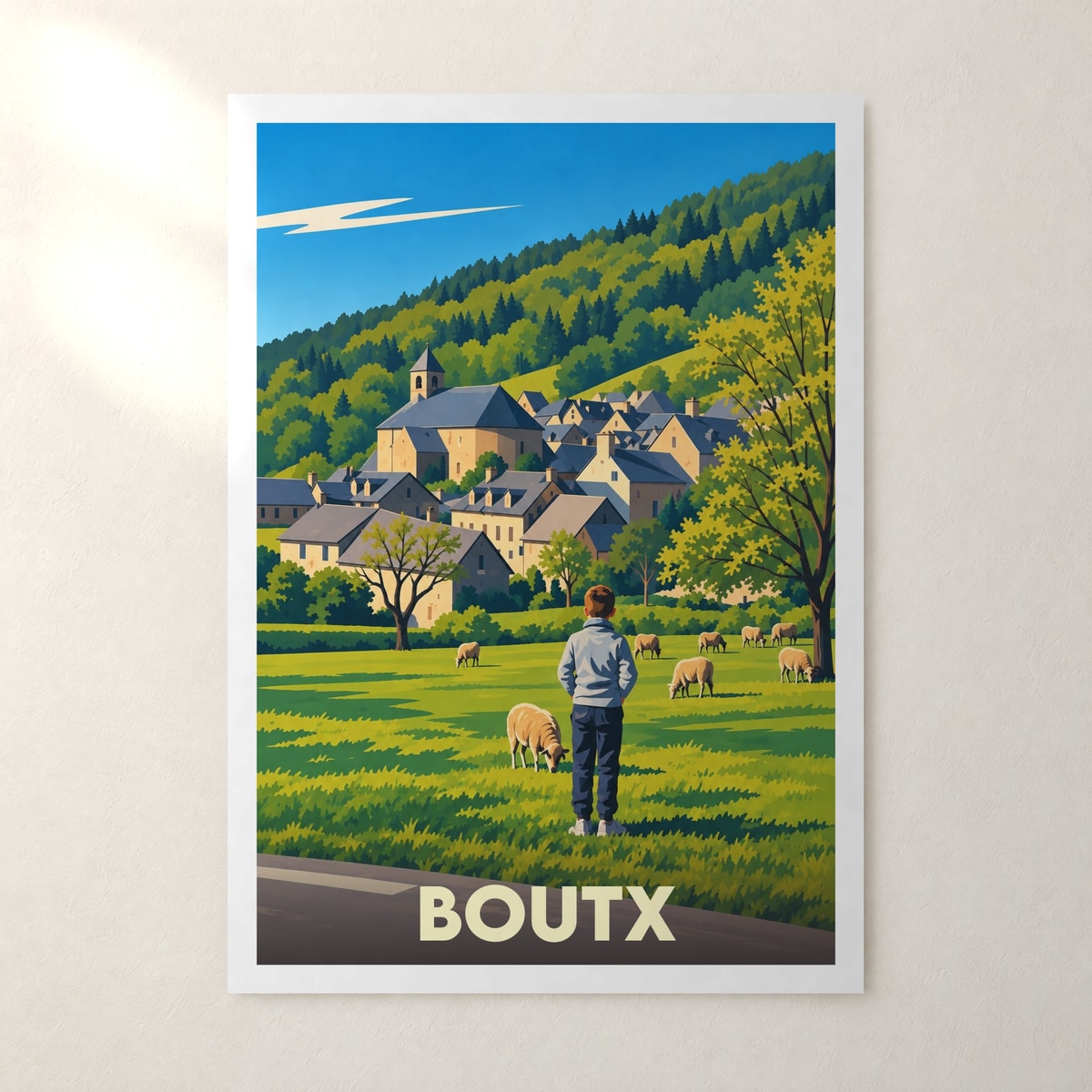 Affiche Boutx – sans cadre, accrochée au mur