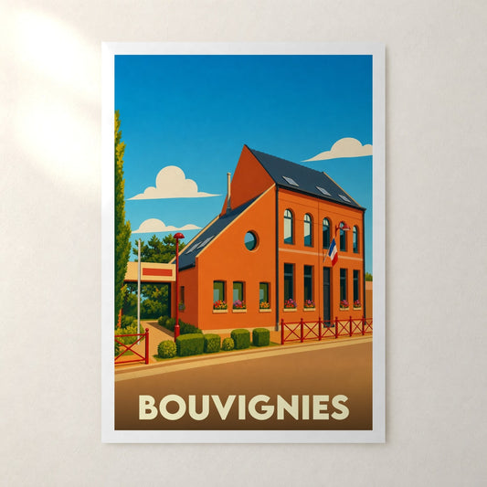 Affiche Bouvignies – sans cadre, accrochée au mur
