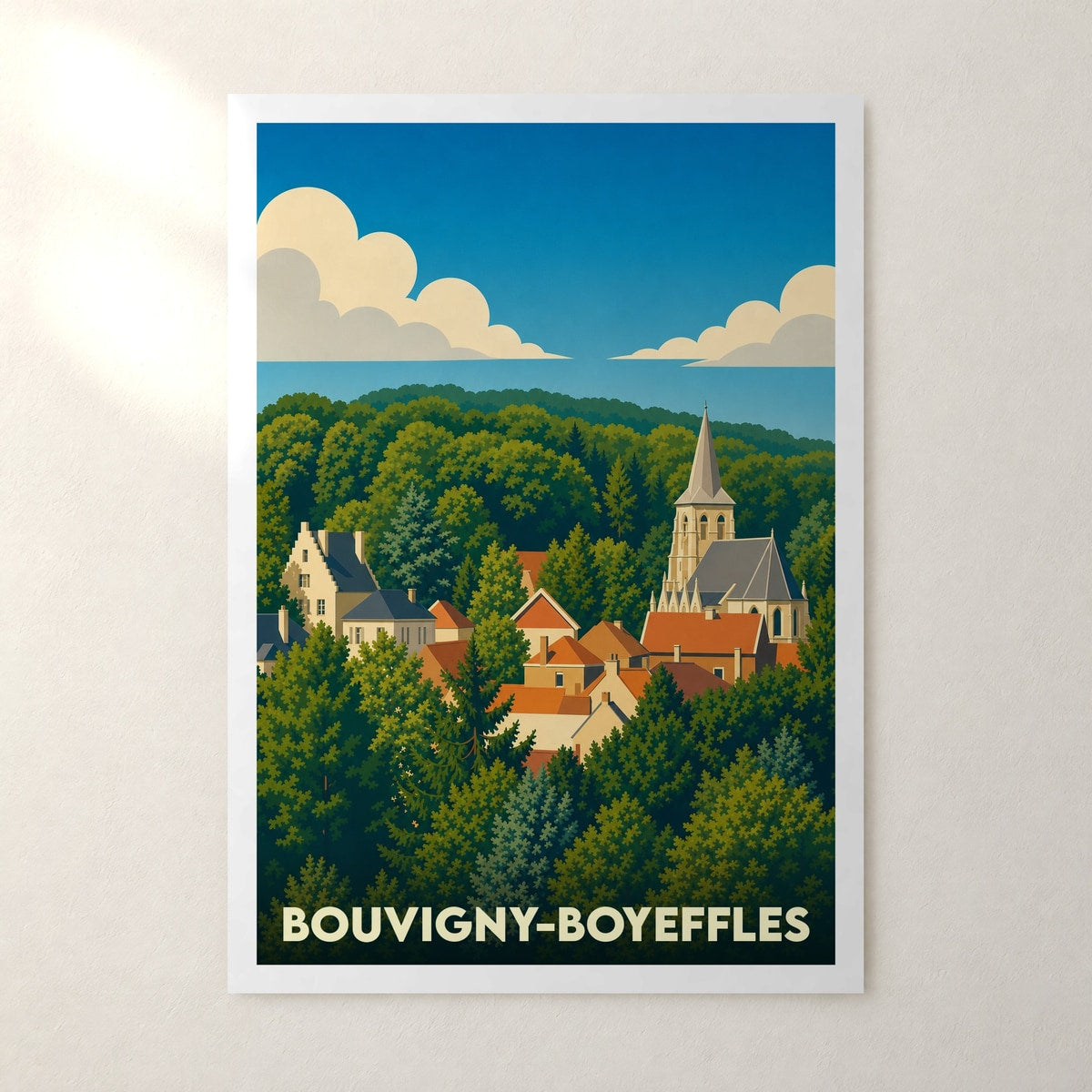 Affiche Bouvigny-Boyeffles – sans cadre, accrochée au mur
