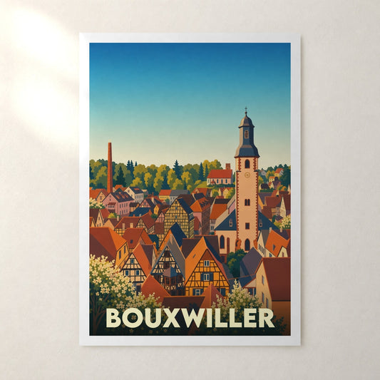 Affiche Bouxwiller – sans cadre, accrochée au mur