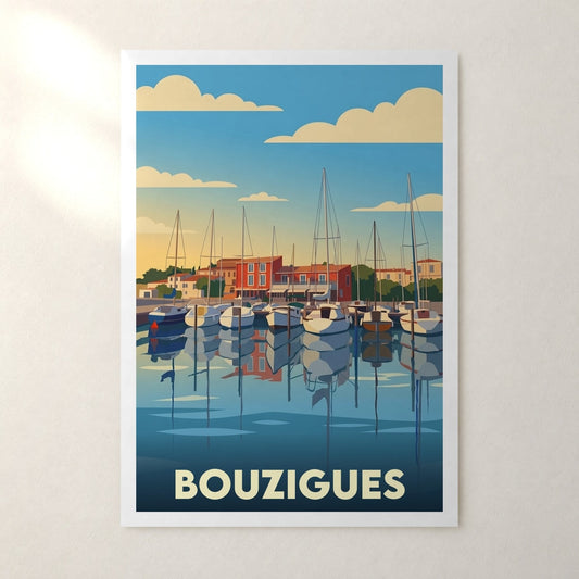 Affiche Bouzigues – sans cadre, accrochée au mur