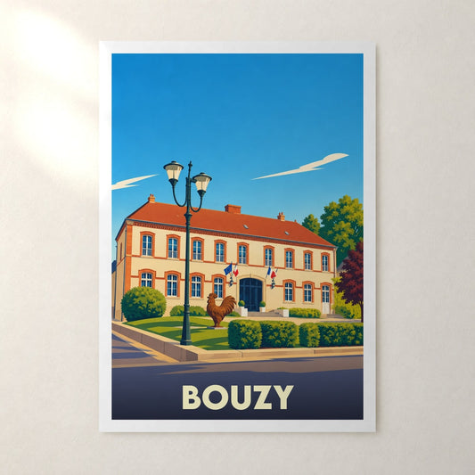 Affiche Bouzy – sans cadre, accrochée au mur