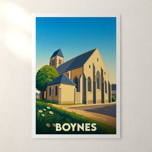 Affiche Boynes – sans cadre, accrochée au mur