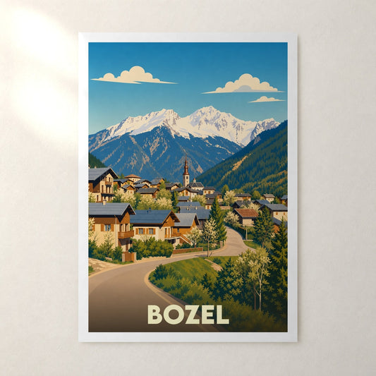 Affiche Bozel – sans cadre, accrochée au mur