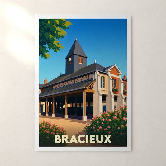 Affiche Bracieux – sans cadre, accrochée au mur