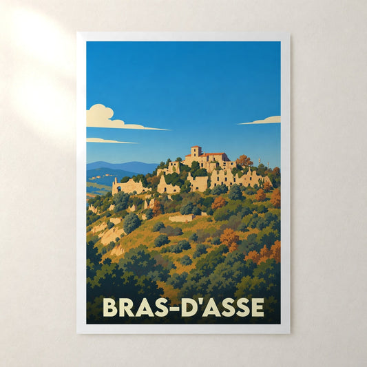 Affiche Bras-d'Asse – sans cadre, accrochée au mur