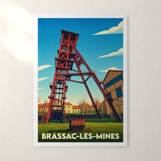 Affiche Brassac-les-Mines – sans cadre, accrochée au mur