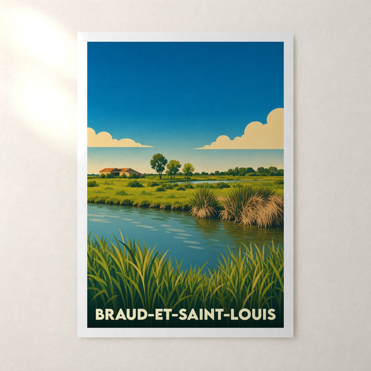 Affiche Braud-et-Saint-Louis – sans cadre, accrochée au mur