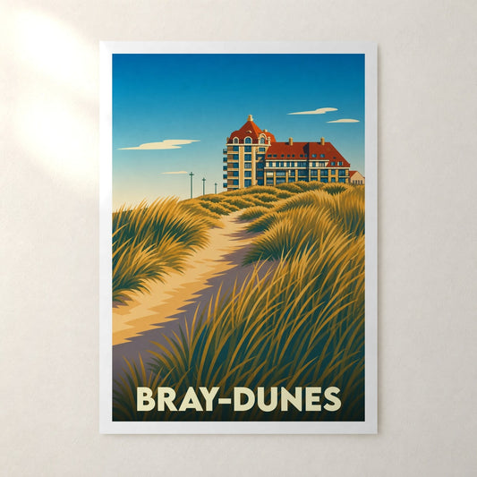 Affiche Bray-Dunes – sans cadre, accrochée au mur