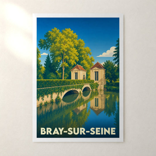 Affiche Bray-sur-Seine – sans cadre, accrochée au mur