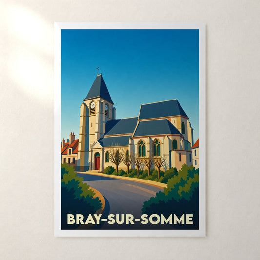 Affiche Bray-sur-Somme – sans cadre, accrochée au mur
