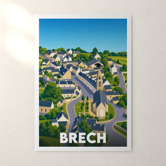 Affiche Brech – sans cadre, accrochée au mur