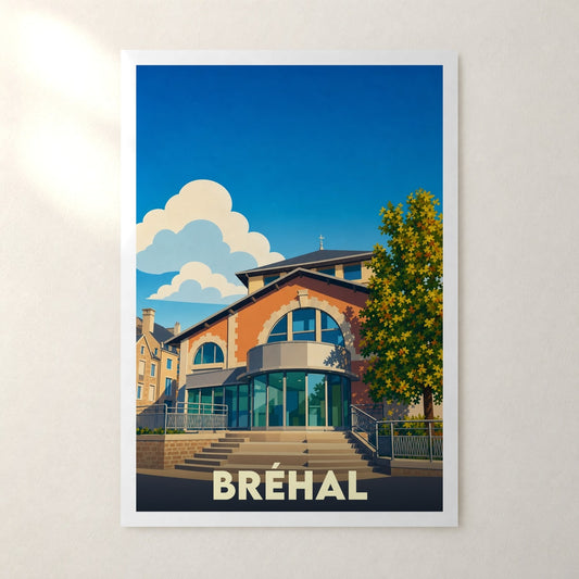 Affiche Bréhal – sans cadre, accrochée au mur