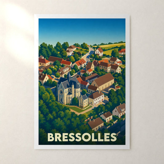 Affiche Bressolles – sans cadre, accrochée au mur