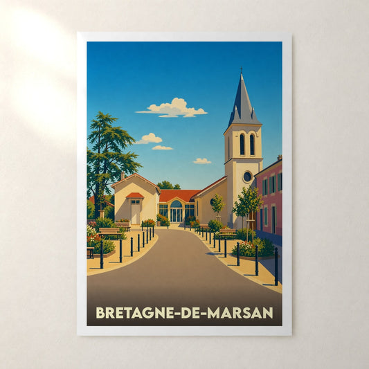 Affiche Bretagne-de-Marsan – sans cadre, accrochée au mur