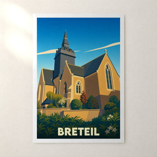 Affiche Breteil – sans cadre, accrochée au mur