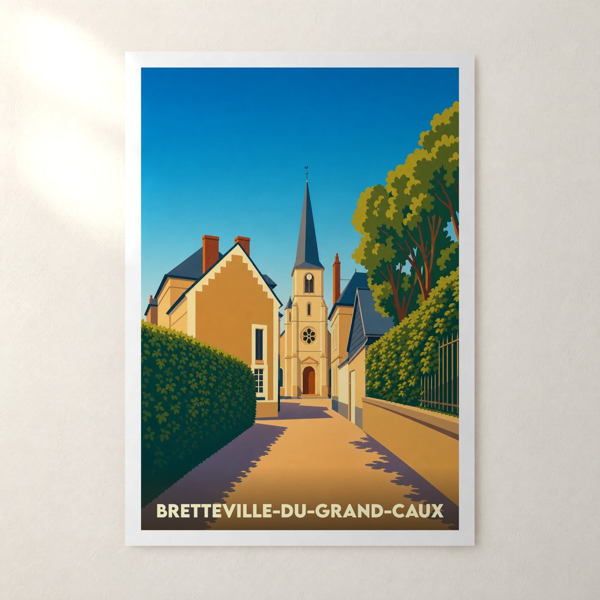 Affiche Bretteville-du-Grand-Caux – sans cadre, accrochée au mur
