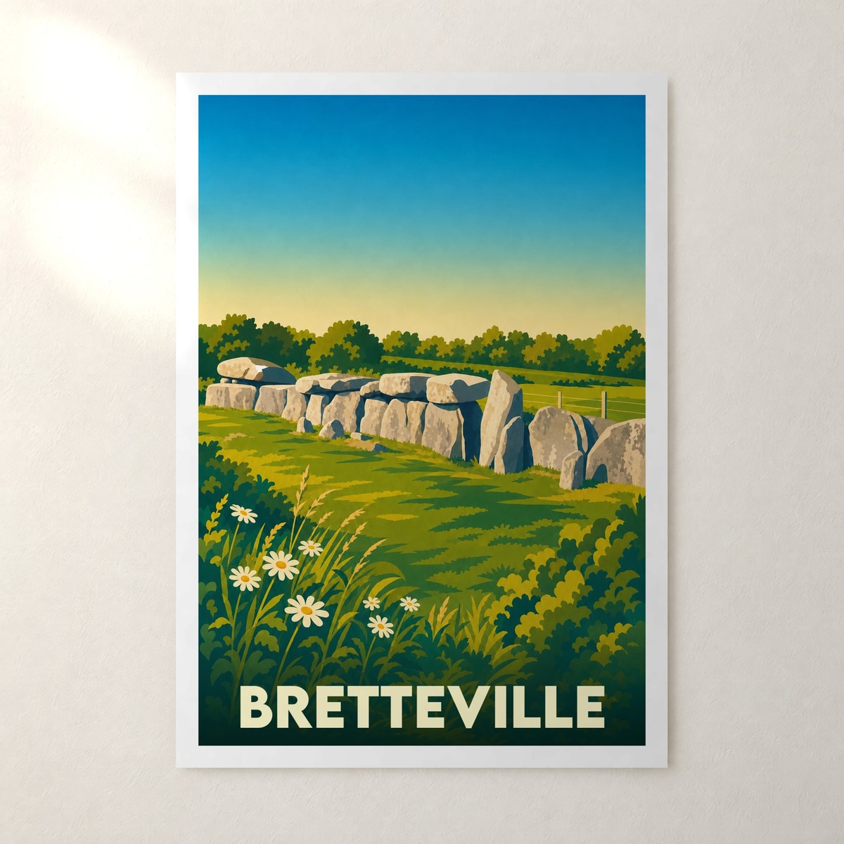 Affiche Bretteville – sans cadre, accrochée au mur