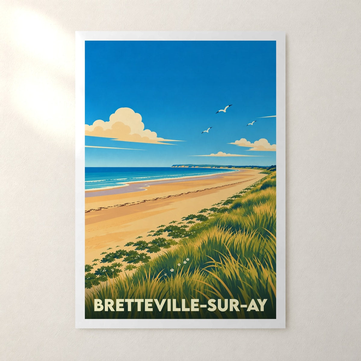 Affiche Bretteville-sur-Ay – sans cadre, accrochée au mur