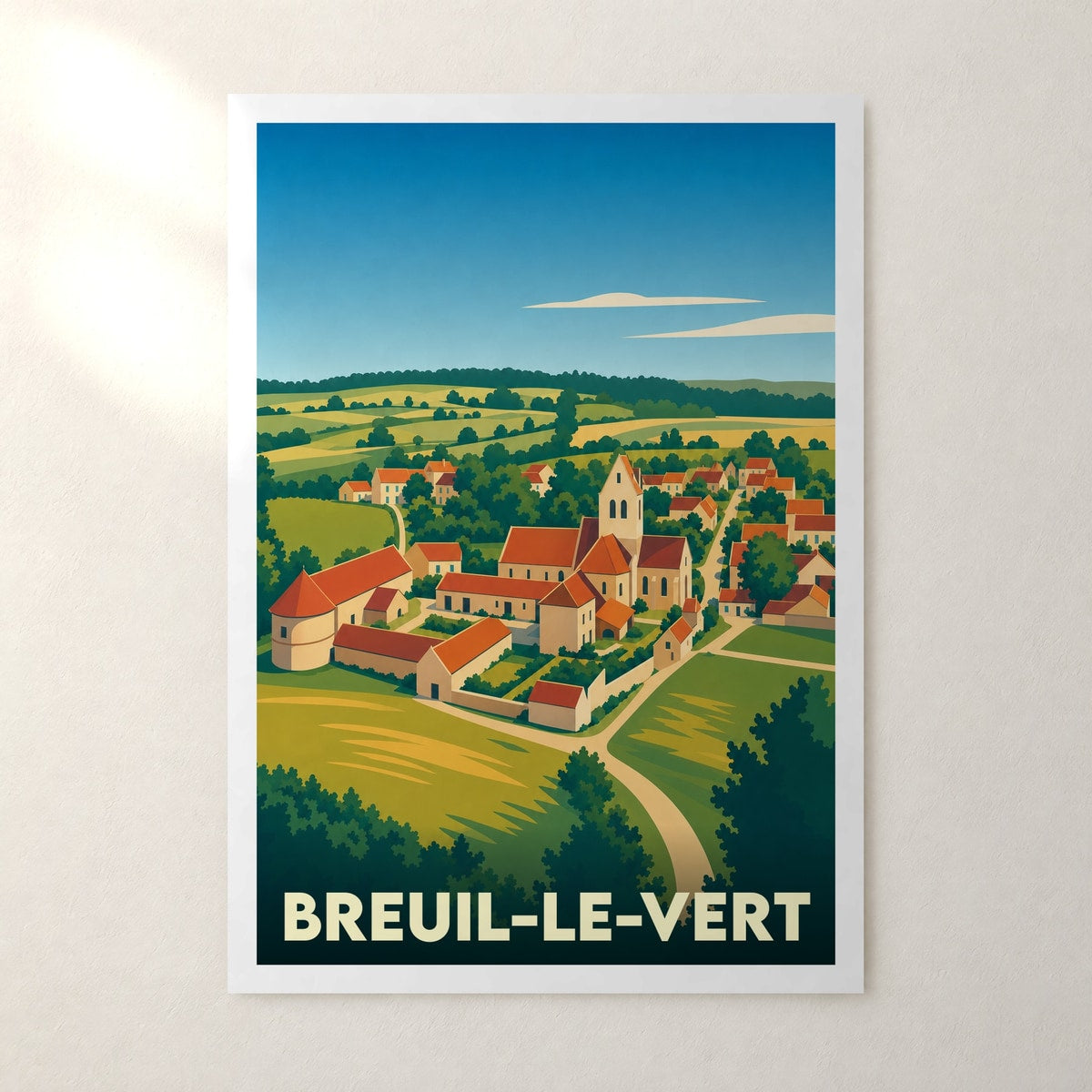 Affiche Breuil-le-Vert – sans cadre, accrochée au mur