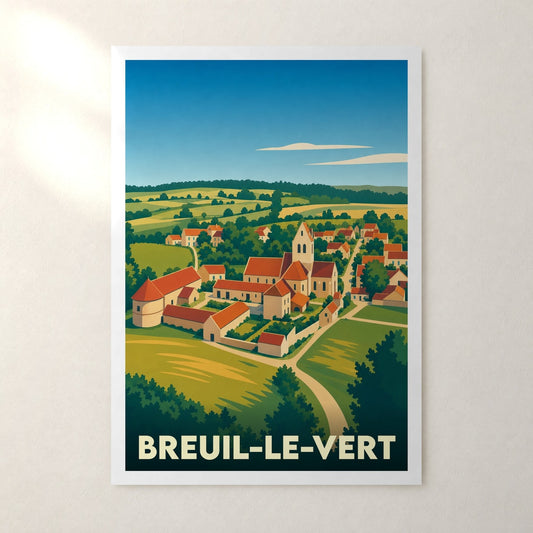 Affiche Breuil-le-Vert – sans cadre, accrochée au mur