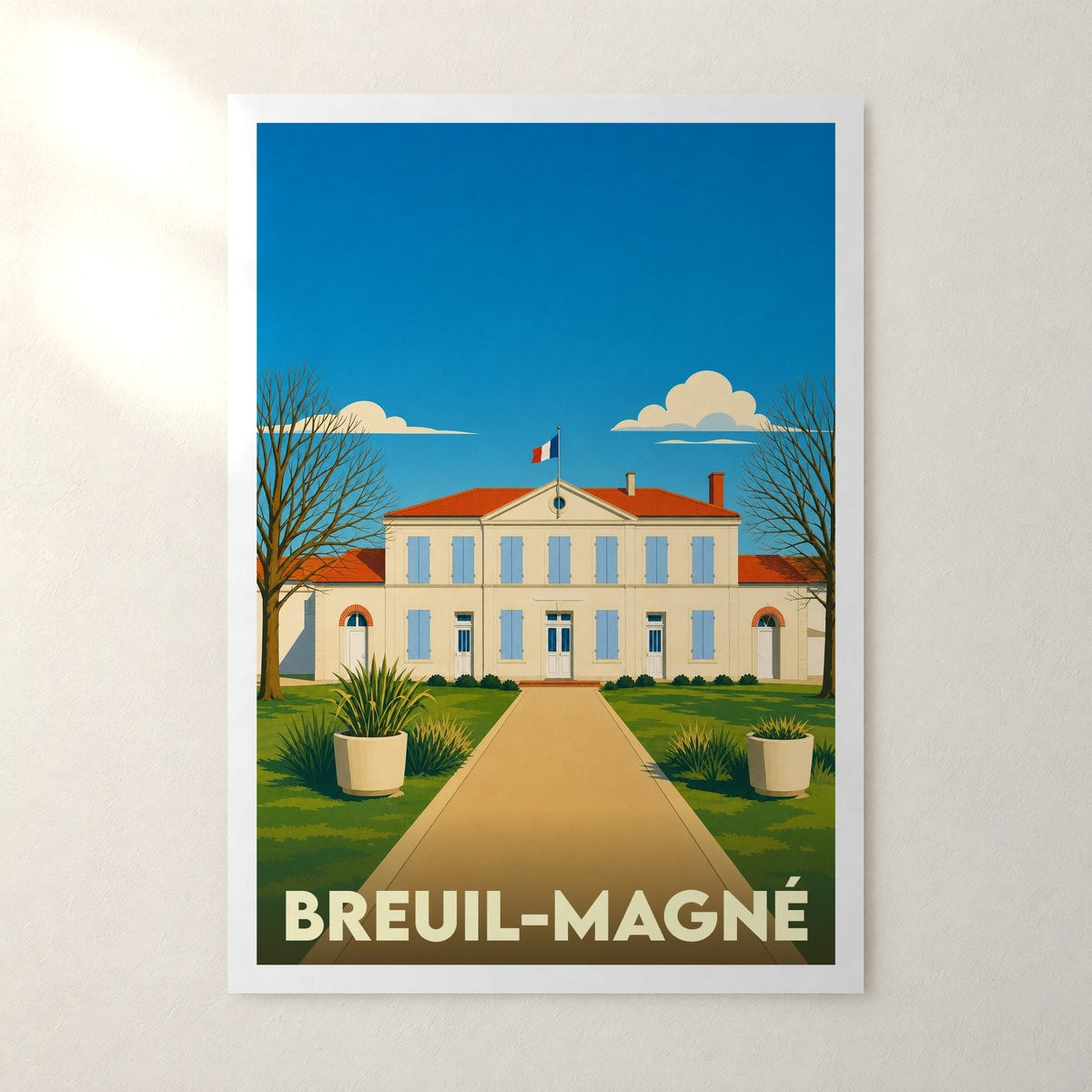 Affiche Breuil-Magné – sans cadre, accrochée au mur
