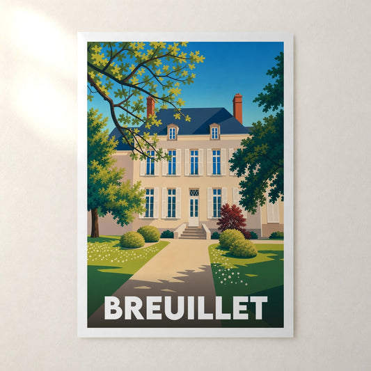 Affiche Breuillet – sans cadre, accrochée au mur