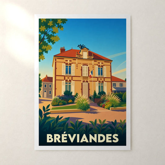 Affiche Bréviandes – sans cadre, accrochée au mur
