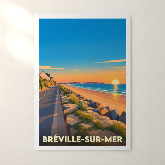 Affiche Bréville-sur-Mer – sans cadre, accrochée au mur