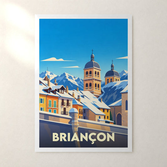 Affiche Briançon – sans cadre, accrochée au mur