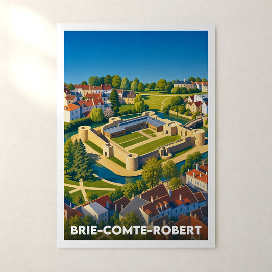 Affiche Brie-Comte-Robert – sans cadre, accrochée au mur