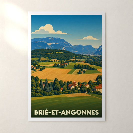 Affiche Brié-et-Angonnes – sans cadre, accrochée au mur