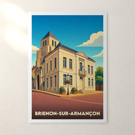 Affiche Brienon-sur-Armançon – sans cadre, accrochée au mur