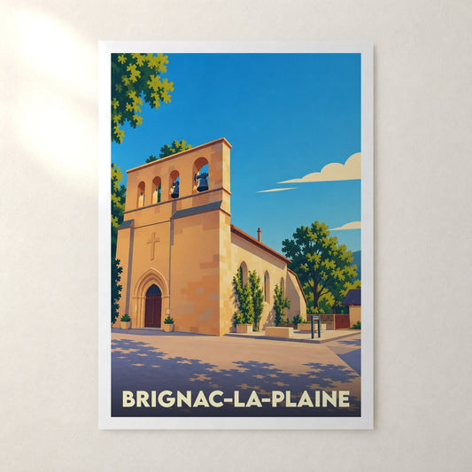 Affiche Brignac-la-Plaine – sans cadre, accrochée au mur