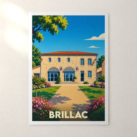 Affiche Brillac – sans cadre, accrochée au mur