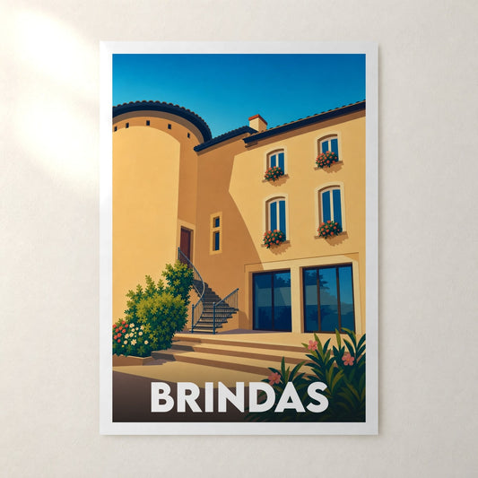 Affiche Brindas – sans cadre, accrochée au mur