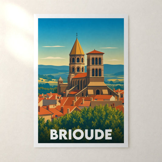 Affiche Brioude – sans cadre, accrochée au mur