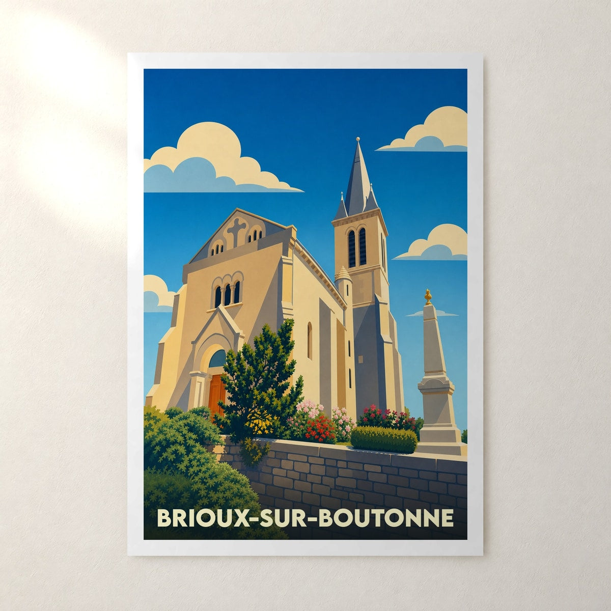 Affiche Brioux-sur-Boutonne – sans cadre, accrochée au mur