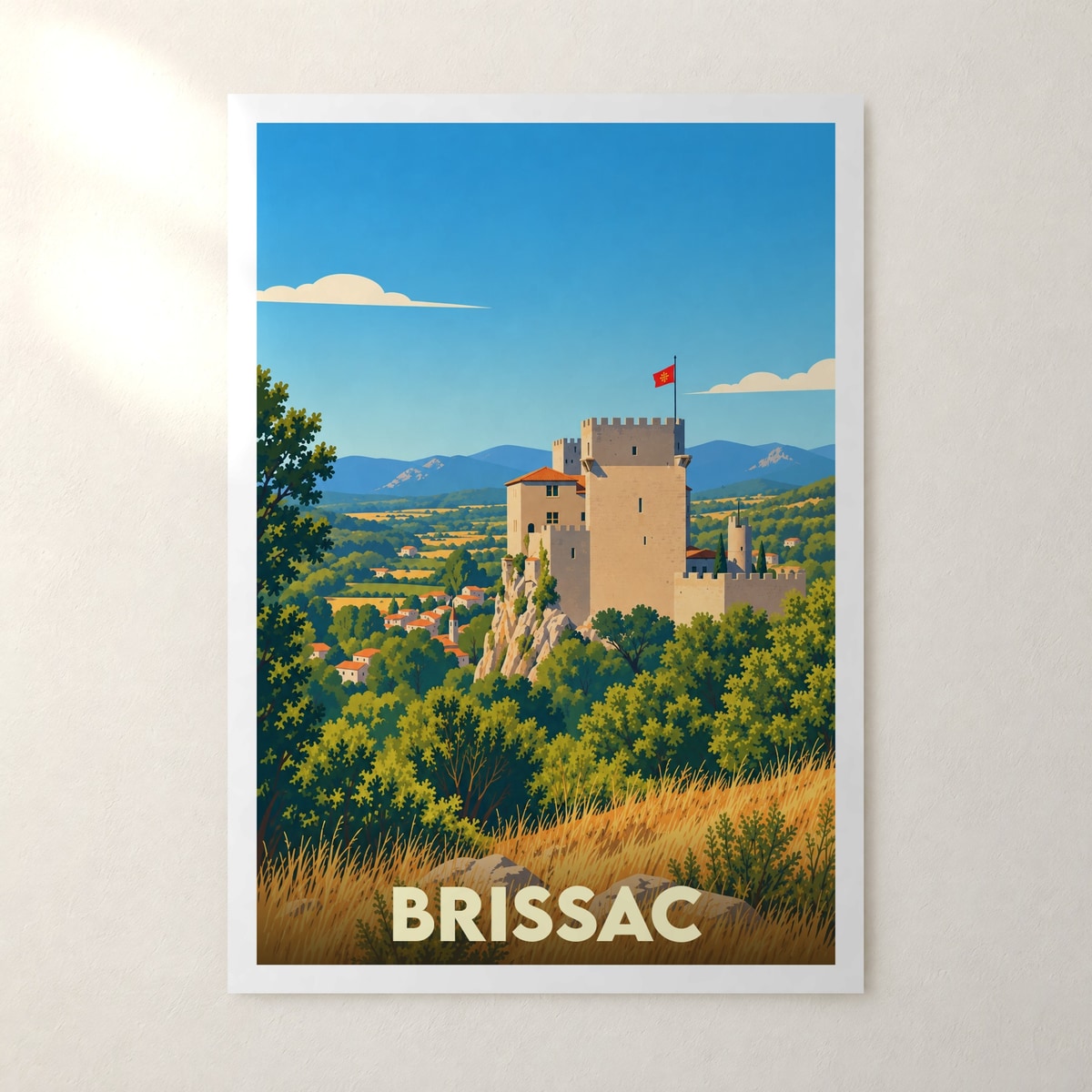 Affiche Brissac – sans cadre, accrochée au mur