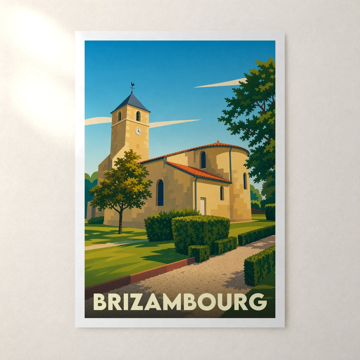 Affiche Brizambourg – sans cadre, accrochée au mur