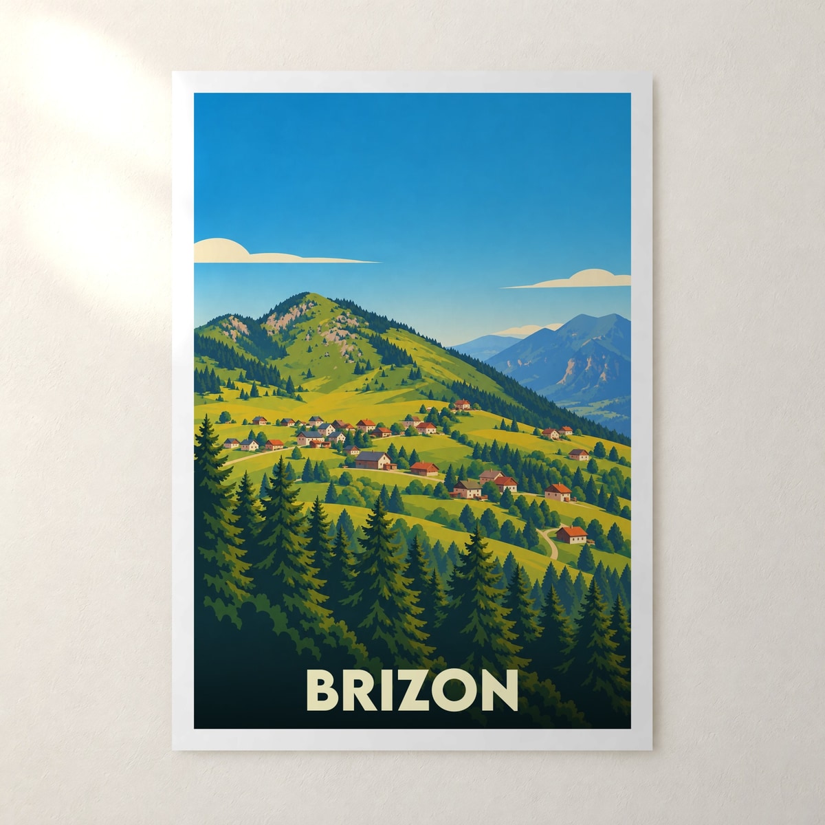 Affiche Brizon – sans cadre, accrochée au mur