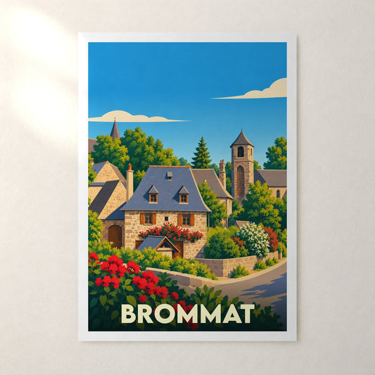 Affiche Brommat – sans cadre, accrochée au mur