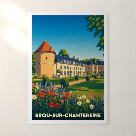 Affiche Brou-sur-Chantereine – sans cadre, accrochée au mur