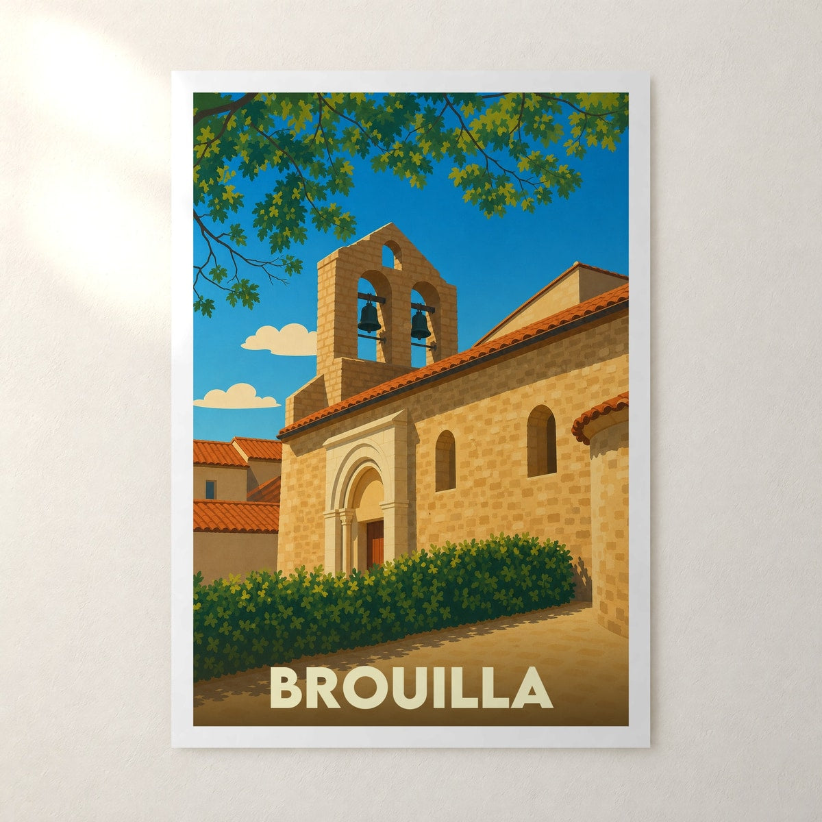 Affiche Brouilla – sans cadre, accrochée au mur