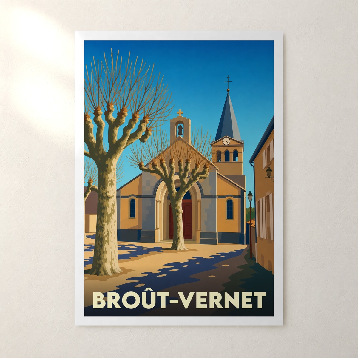Affiche Broût-Vernet – sans cadre, accrochée au mur