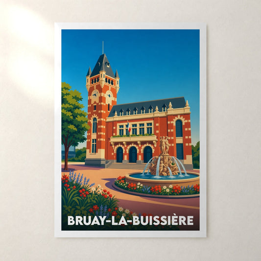 Affiche Bruay-la-Buissière – sans cadre, accrochée au mur
