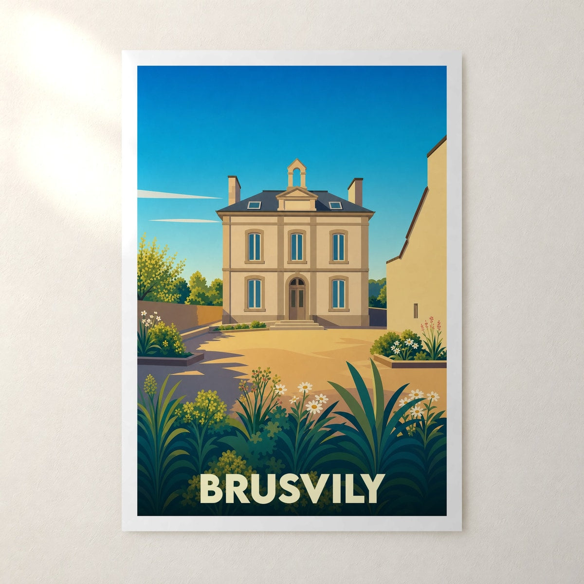 Affiche Brusvily – sans cadre, accrochée au mur