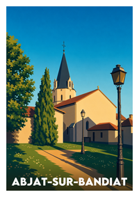 Affiche souvenir de Abjat-sur-Bandiat – image brute sans cadre